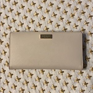 Cream Kate Spade Wallet